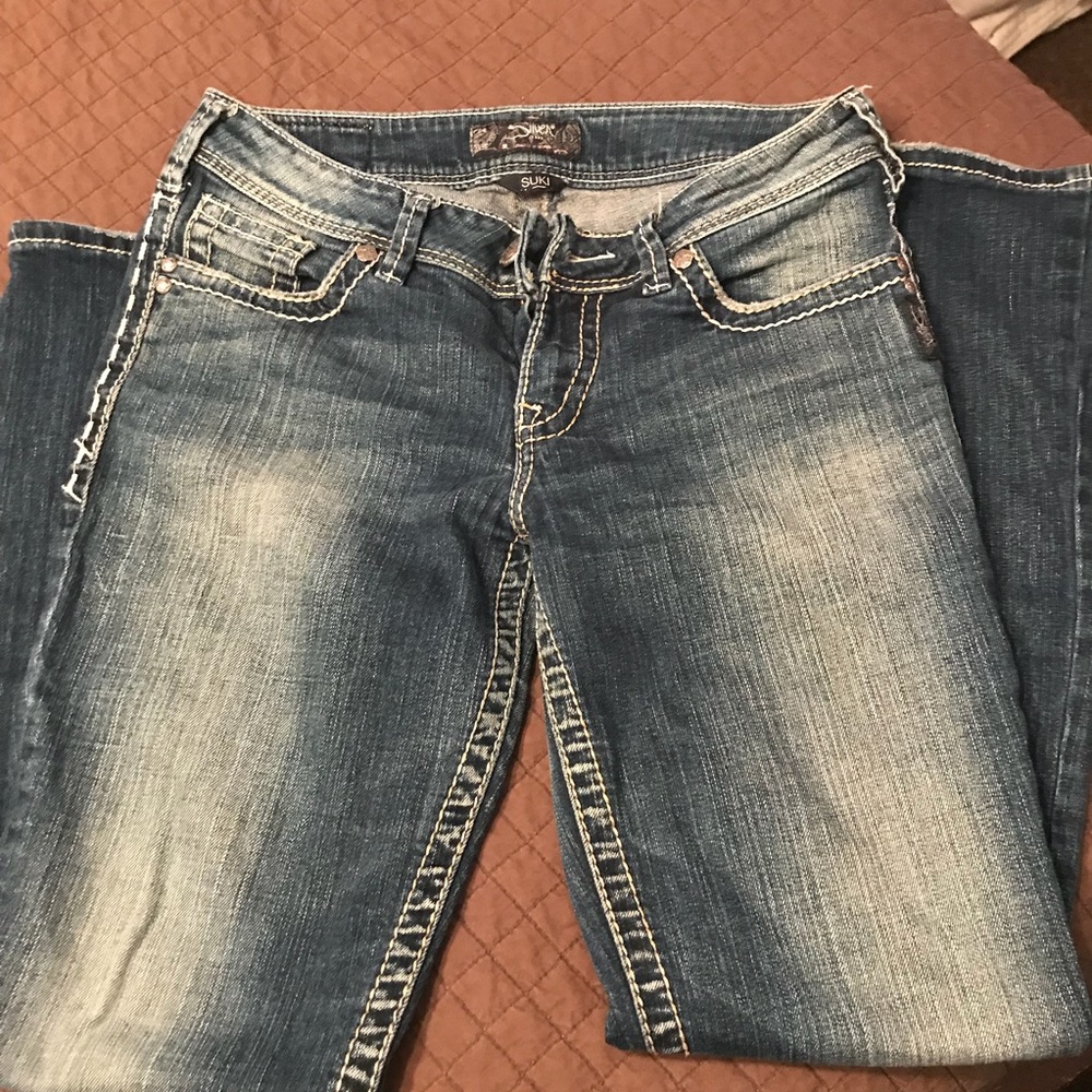 Silver suki jeans.